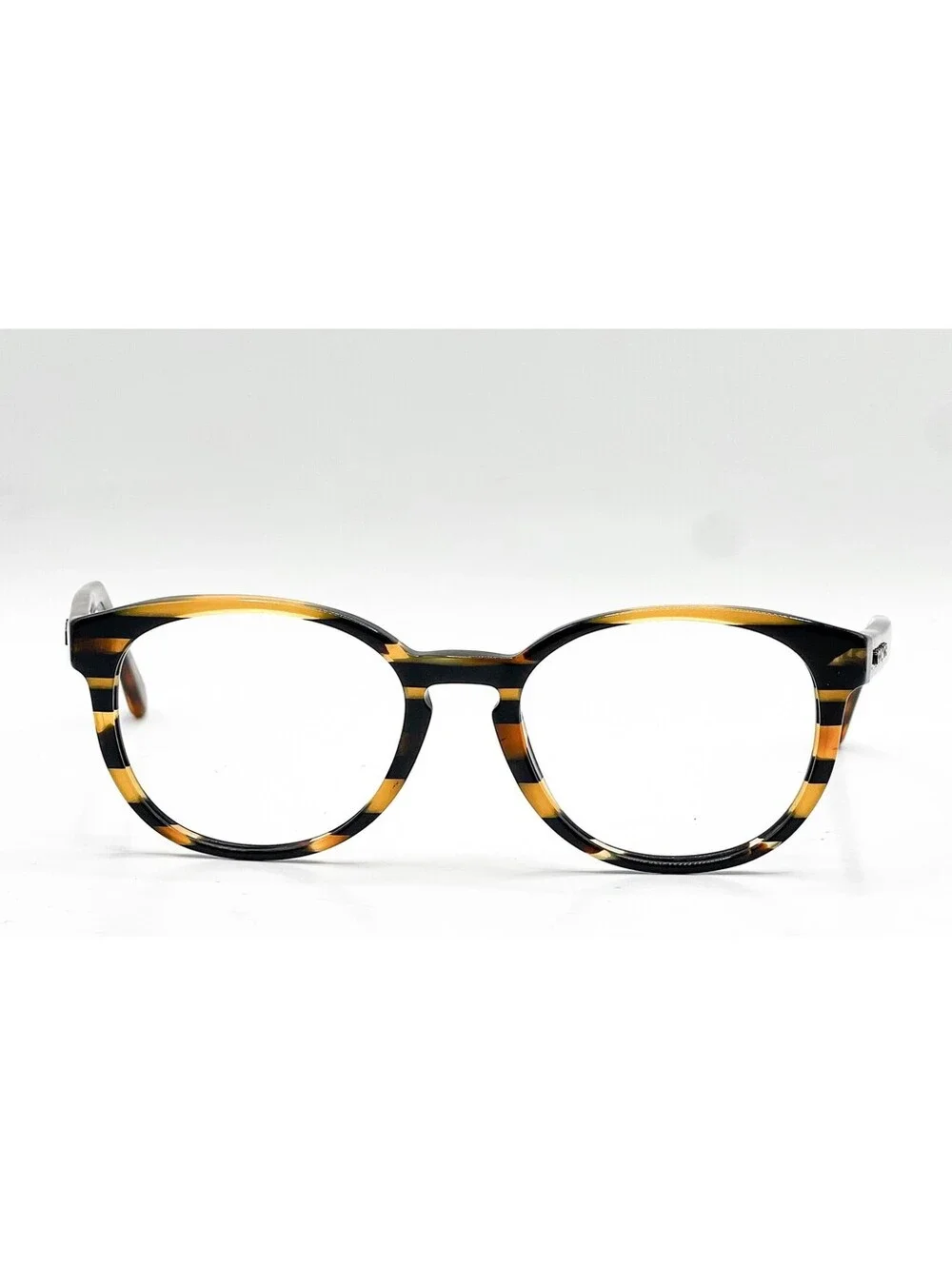 Coach HC 6102 5440 Black Amber Glitter Varsity Stripe Eyeglass Frames 51-18